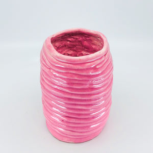 Vintage Handmade Ceramic Blush Pink Vase