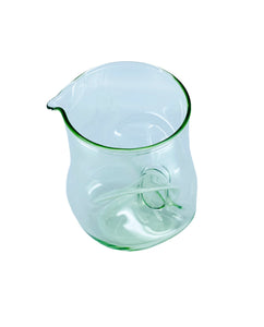 Green Pinched Glass Pitcher