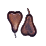 A Pair of Pear Shaped Wood Dishes