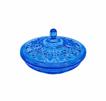 Blue Depression Era Indiana Glass Stasher, Windsor Pattern