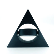 Triangle Quartz Clock with Swinging Pendulum