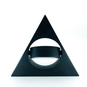 Triangle Quartz Clock with Swinging Pendulum