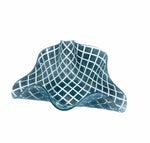 Checkered Glass Handkerchief Bowl