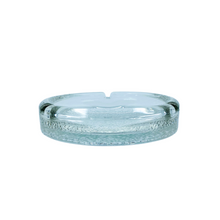 Heavy Round Pebbled Glass Ashtray