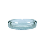 Heavy Round Pebbled Glass Ashtray