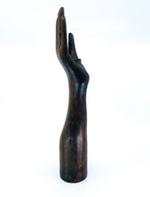 Vintage Hand Carved Wooden Hand Candlestick