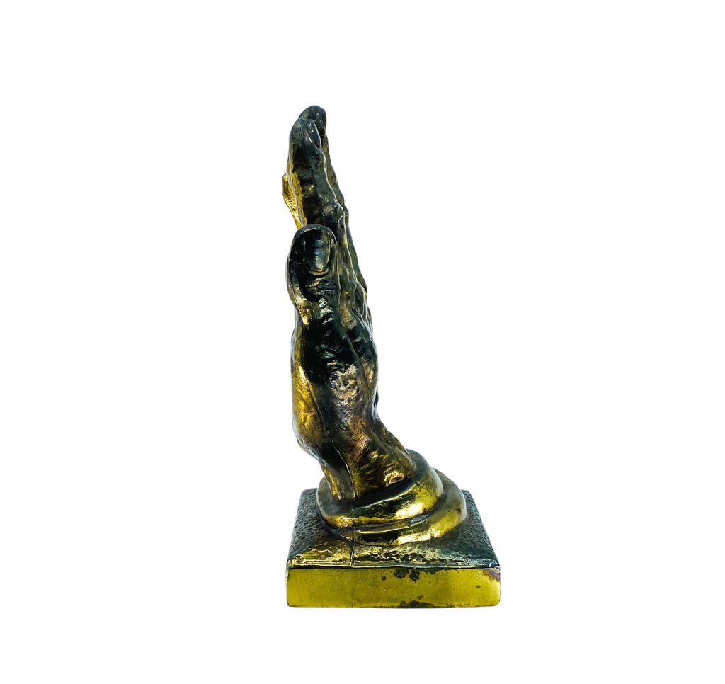 Single Cast Metal Hand Bookend