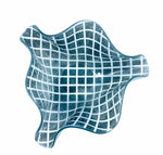 Checkered Glass Handkerchief Bowl