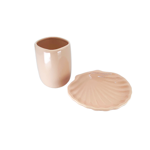 Pink Shell Bathroom Set