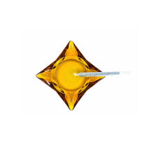 Vintage MCM Amber Starburst Ashtray