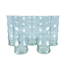 Bamboo Shaped High Ball Glasses, Set of 5