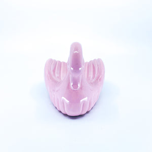 Pink Ceramic Swan Dish