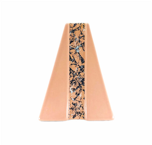 Vintage Haeger Peachy Pink Pyramid Vase