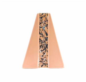 Vintage Haeger Peachy Pink Pyramid Vase