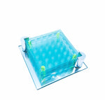 S/6 Checkered Glass Coasters