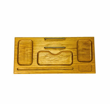 MCM Walnut Wood Desk Organizer / Valet Tray