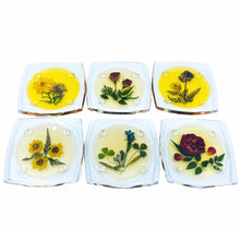 Pressed Flower Lucite Coasters, Set of 6