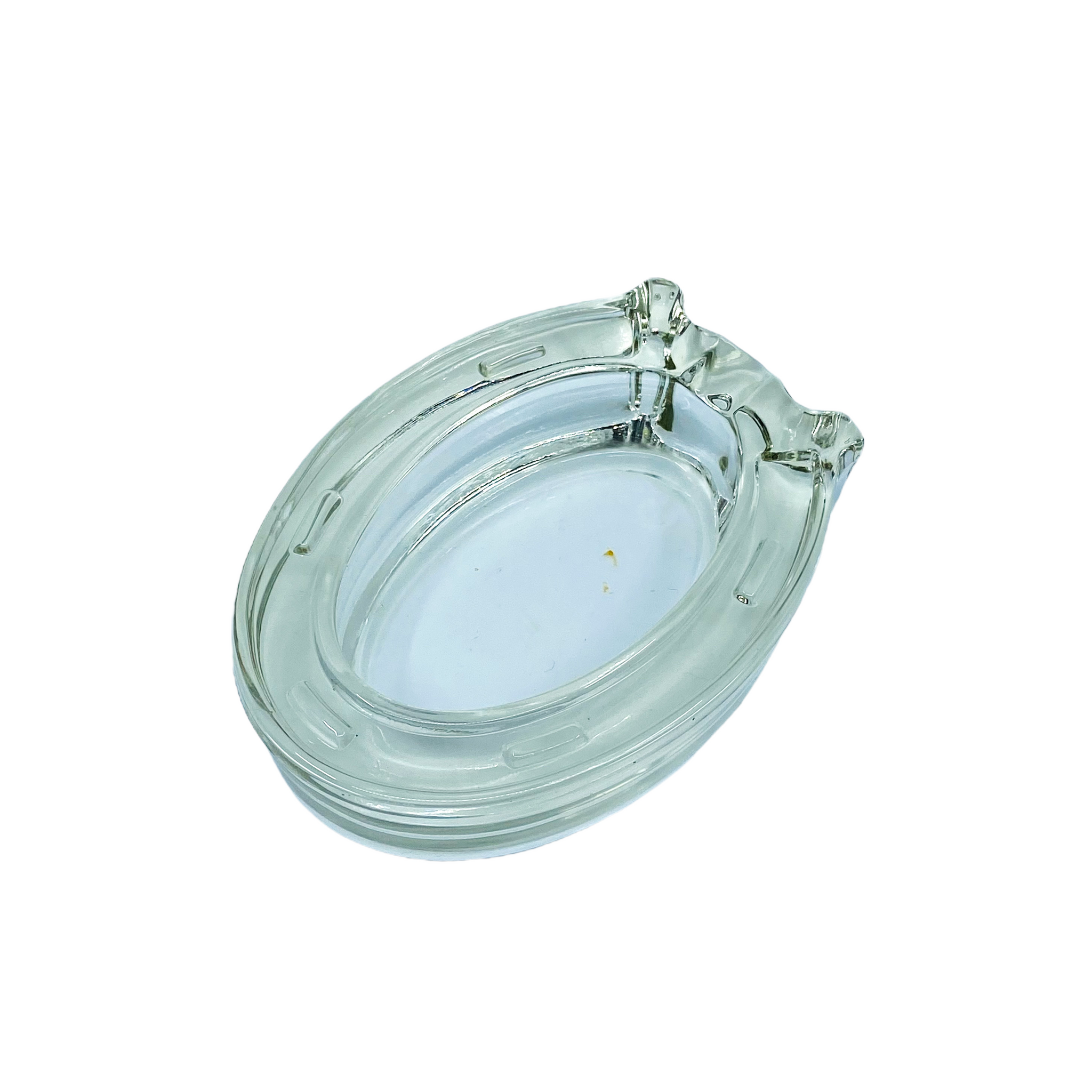 Lucky Horseshoe Glass Ashtray