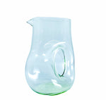 Green Pinched Glass Pitcher