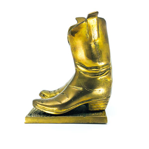 Vintage 1978 Castilian Imports Solid Brass Cowboy Boots