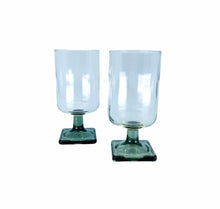 S/2 Smokey Square Bottomed Glasses