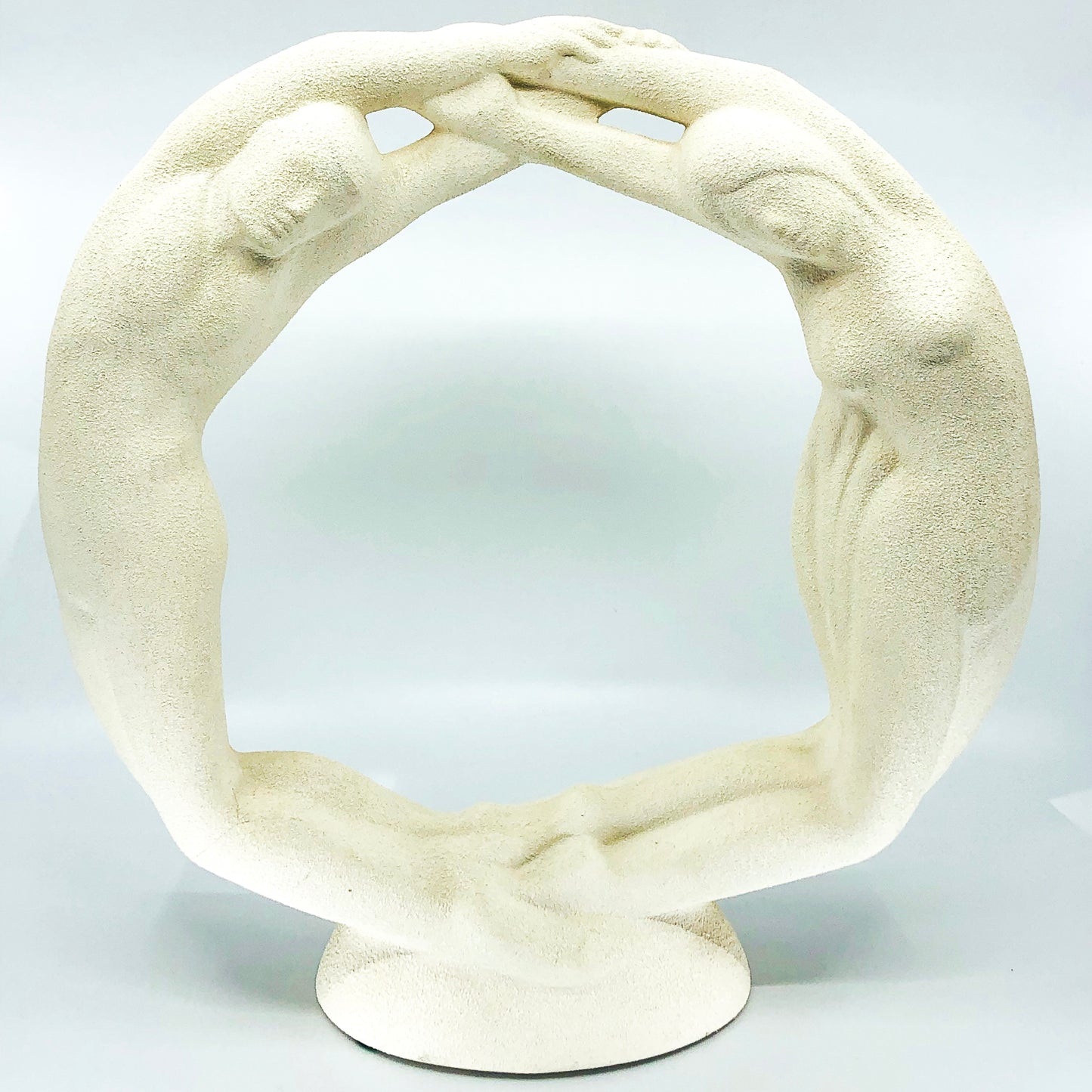Haeger Pottery White Textured “Circle of Life” Statue