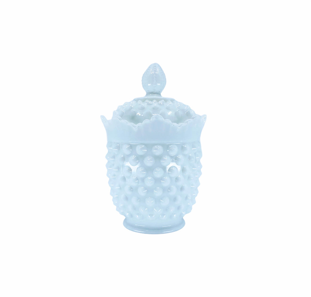 White Hobnail Glass Stasher
