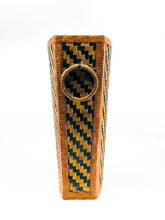 Vintage Woven Leather Magazine Holder