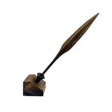 Hand Carved Wood Feather “Ink Pen”