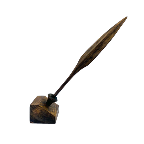 Hand Carved Wood Feather “Ink Pen”