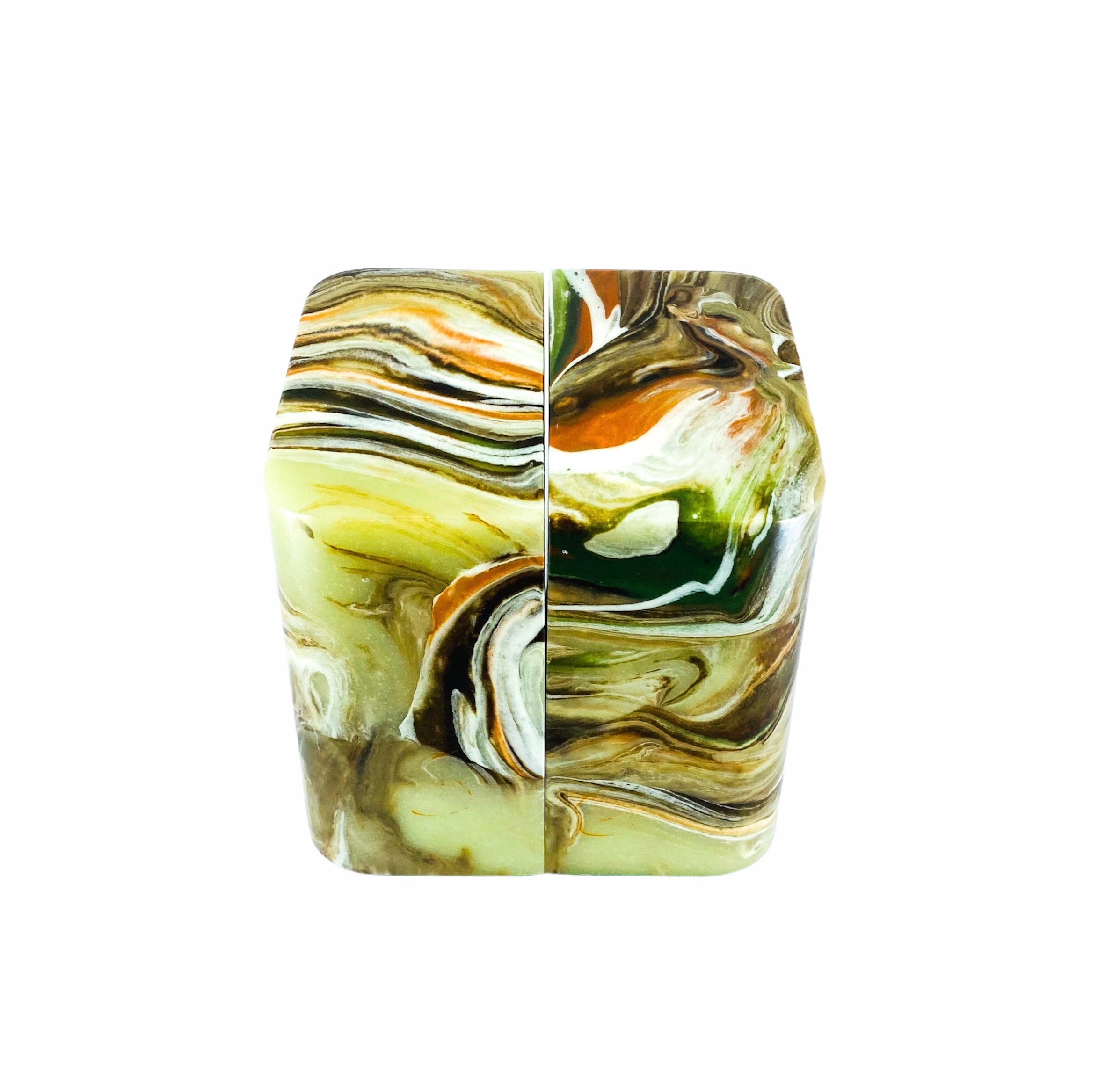 “Marble Design” Resin Bookends