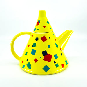 Memphis Postmodern Porcelain Teapot by The Toscany Collection Japan