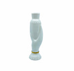 White Glass Hand Holding Vase