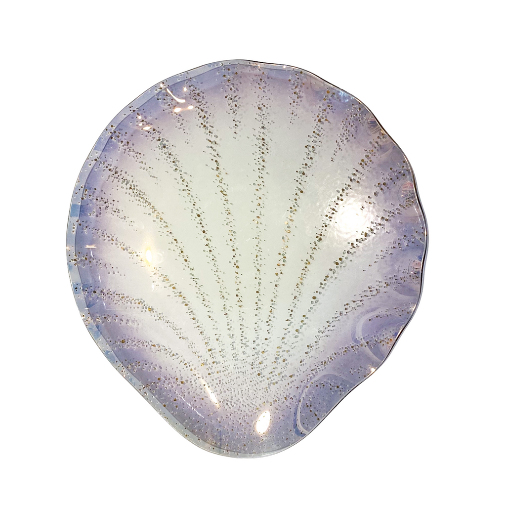 Vintage MCM Iridescent Sea Shell Platter