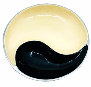 Yin Yang Enamel Serving Bowl
