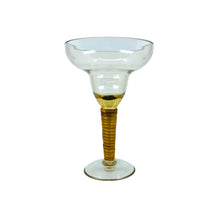 Rattan Wrapped Plastic Margarita Glasses, Set of 7