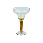 Rattan Wrapped Plastic Margarita Glasses, Set of 7