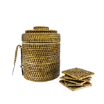 Rattan Ice Bucket Set
