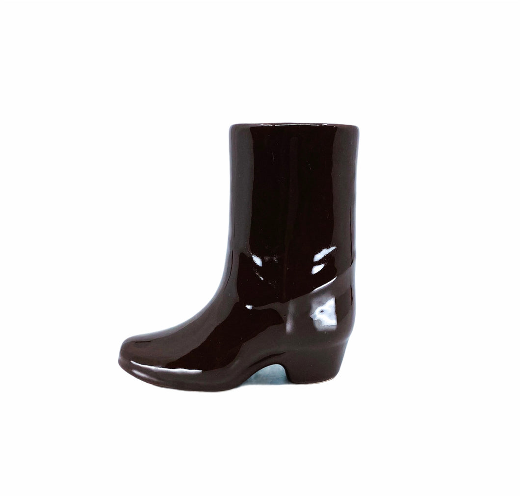 Ceramic Cowboy Boot Pencil Holder