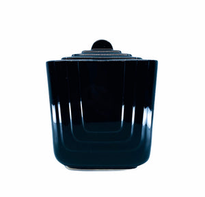 Pair of Black Art Deco Ceramic Canisters