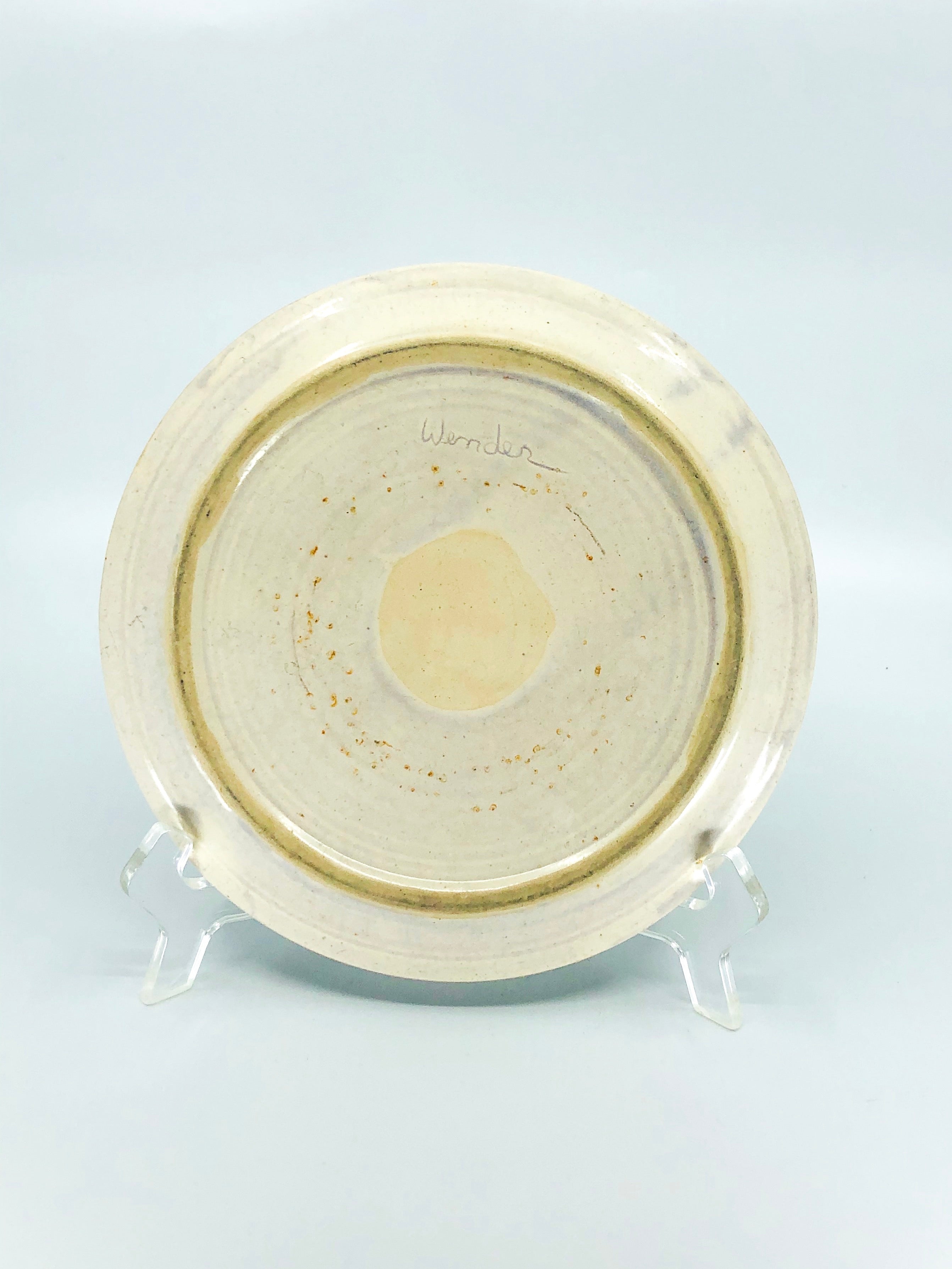 Studio Pottery “Wave” Signed Ceramic Plate
