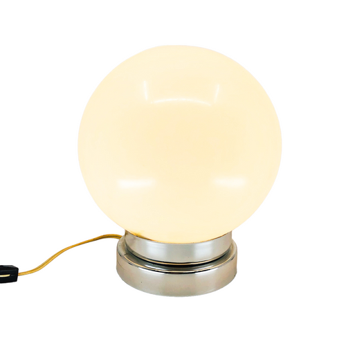 Large Globe Lamp with Chrome Base