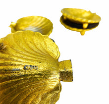 Gold Shell Personal Ashtrays, Set of 4
