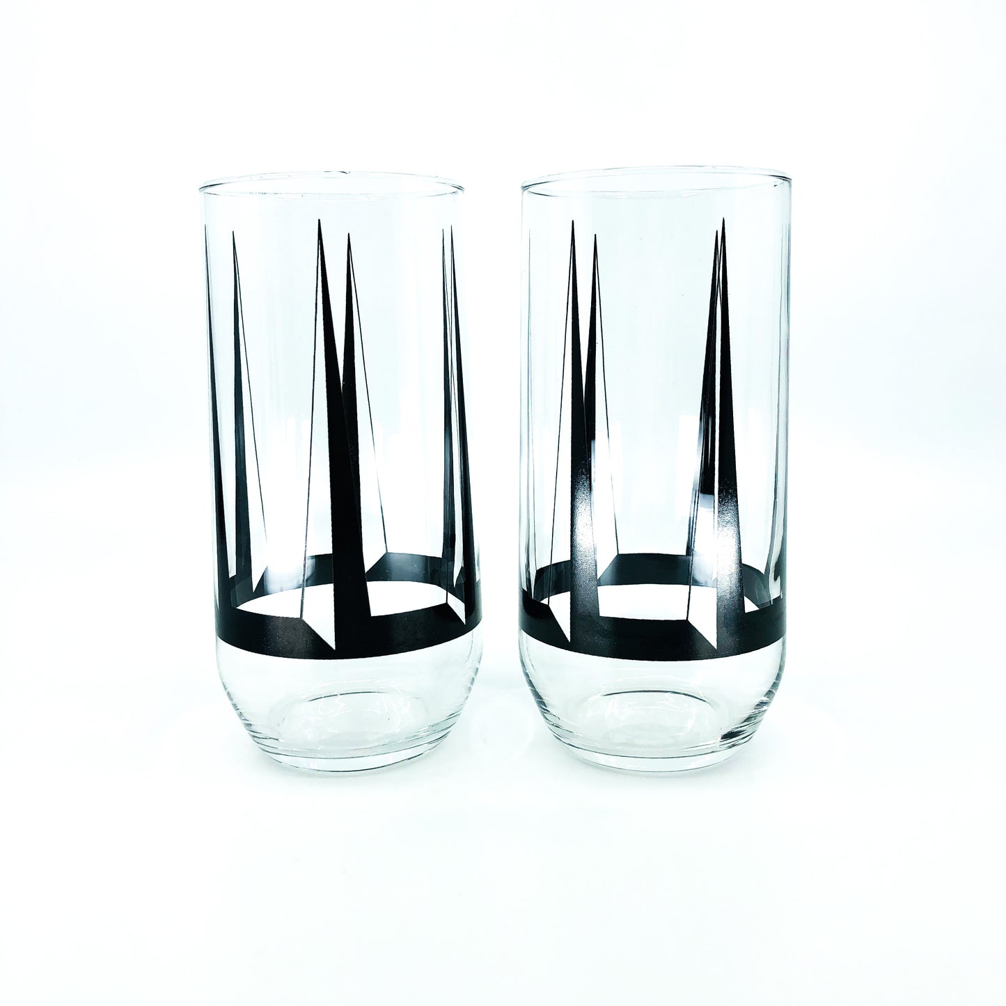 S/2 MCM Atomic Style Drinking Glasses