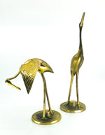 Pair of Solid Brass Cranes