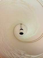 1970s Murano Frosted Glass Torchiere Table Lamp