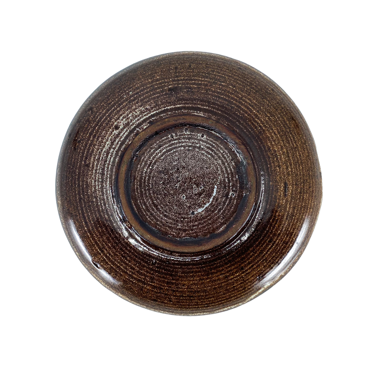 Large Studio Pottery Round Brown Ashtray