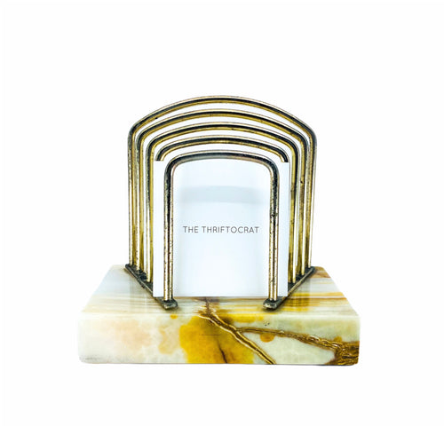Onyx & Brass Mail Holder
