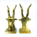 Brass Antelope Bookends