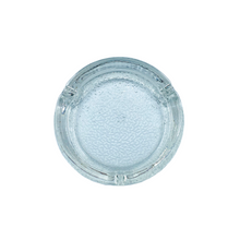 Heavy Round Pebbled Glass Ashtray